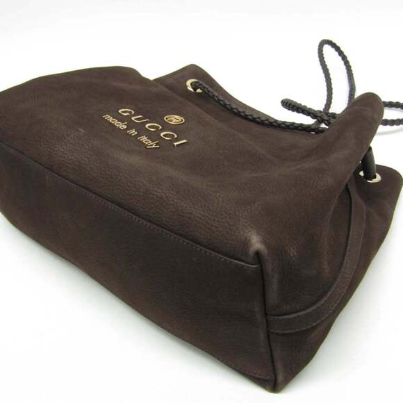 Gucci 419689 Women's Leather Tote Bag Dark Brown - Picture 6 of 15